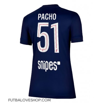 Dres Paris Saint-Germain Willian Pacho #51 Domáci pre Ženy 2025-26 Krátky Rukáv Dres Paris Saint-Germain Willian Pacho #51 Domáci pre Ženy 2025-26 Krátky Rukáv